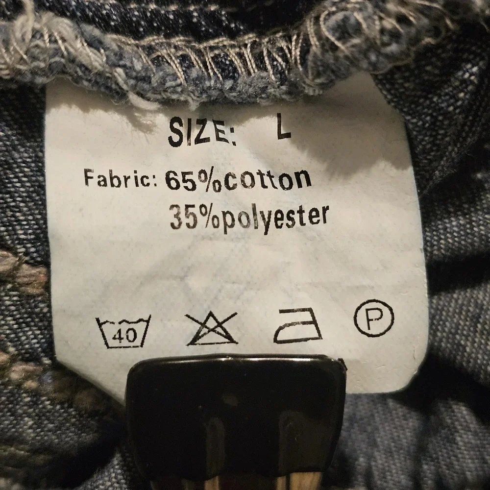 Women Jeans Skirt‎ Large 12/14 Long A-Line Cotton Blend Elastic Waistband 529